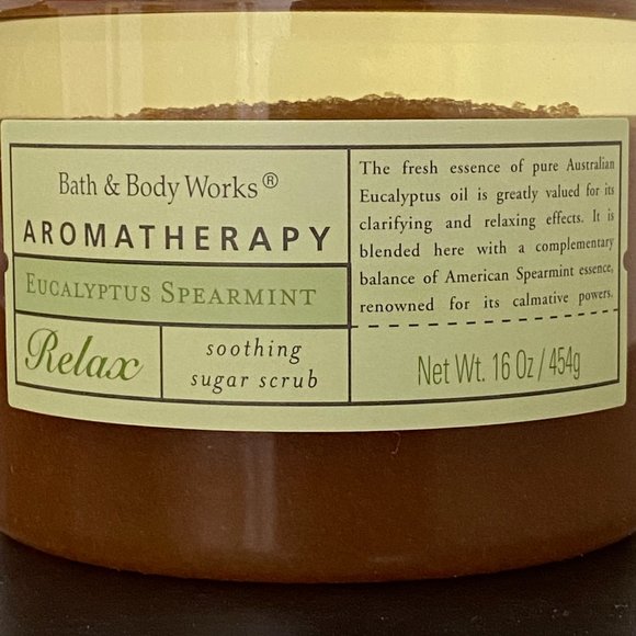 Bath & Body Works Aromatherapy EUCALYPTUS SPEARMINT Soothing Sugar Scrub *RARE* - Picture 3 of 9